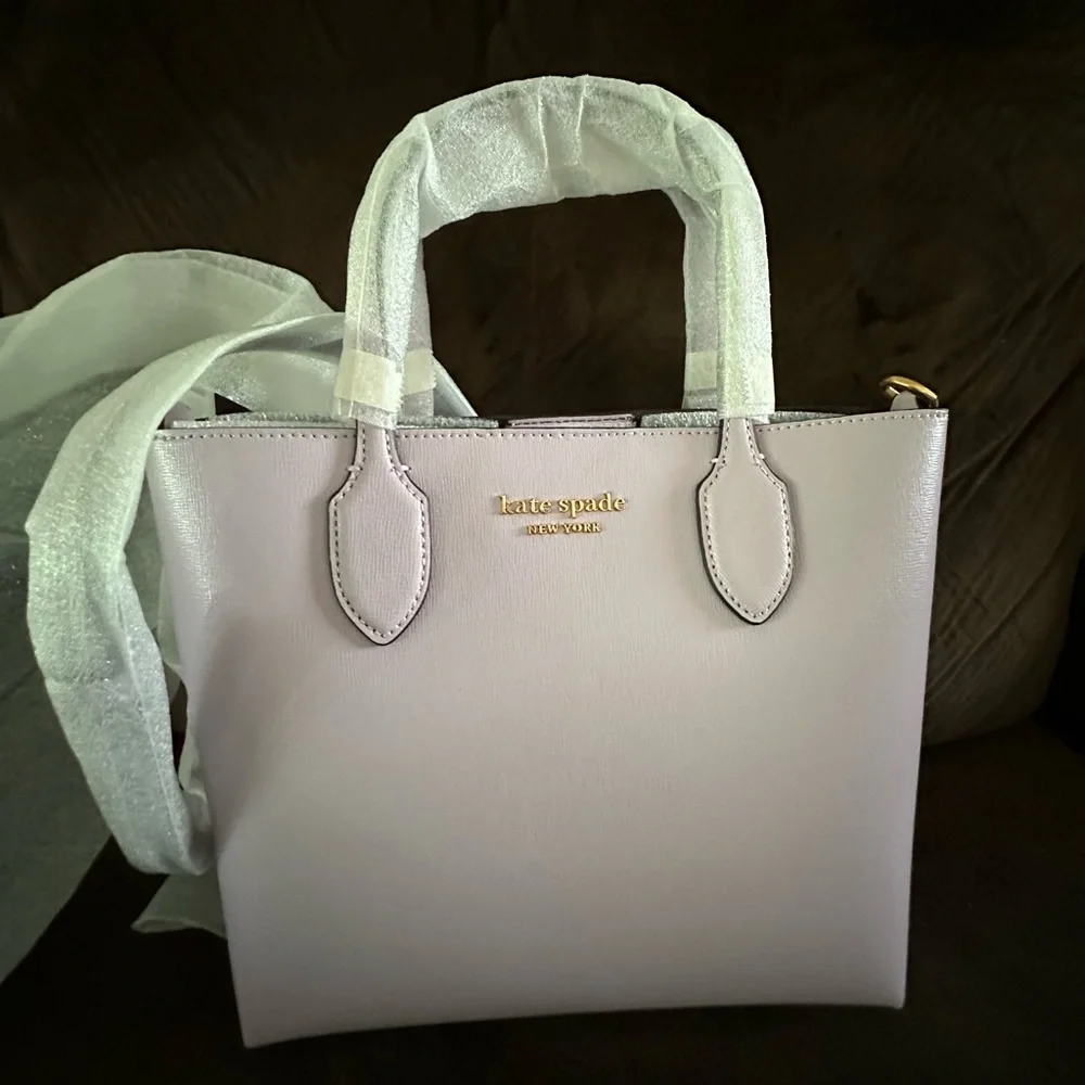 Kate Spade Bleecker Medium Crossbody Tote Violet Mist NWT - Picture 8 of 10